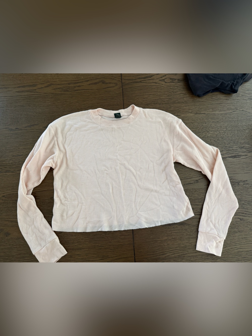 wild fable Light Pink Waffle Knit Long Sleeve Top